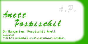 anett pospischil business card